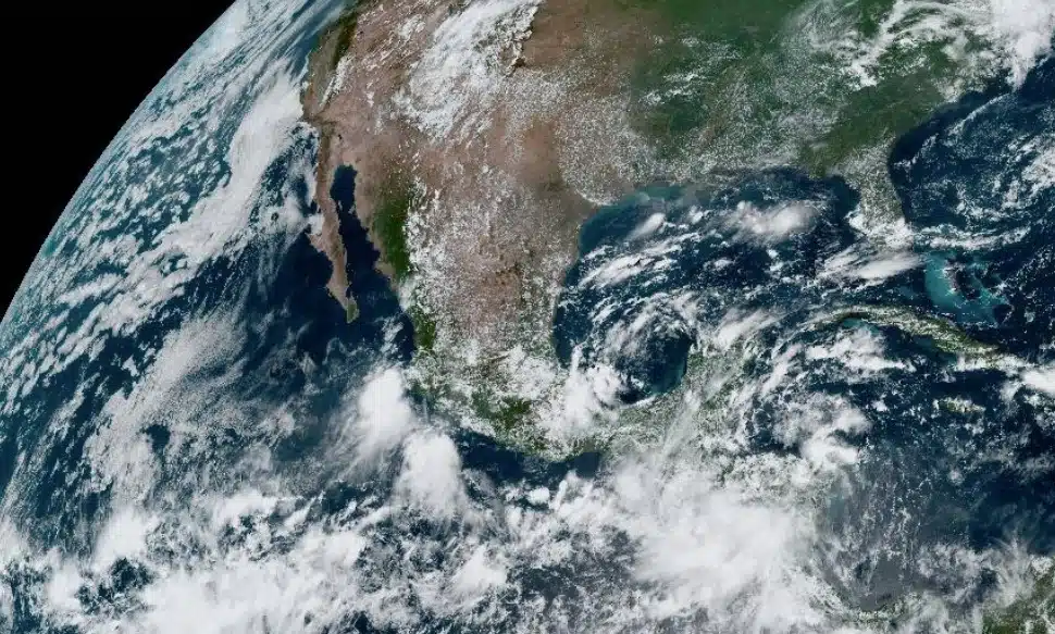 República mexicana y otros países, foto tomada por el satélite