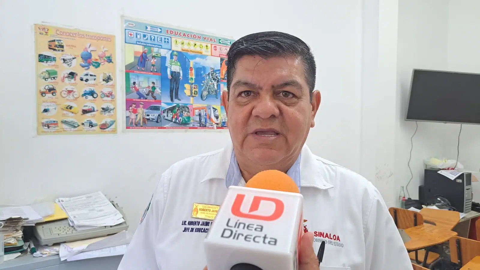 Roberto Jaime Rodríguez, titular de Educación Vial en la Delegación de Vialidad y Transporte zona sur, en entrevista para Línea Directa