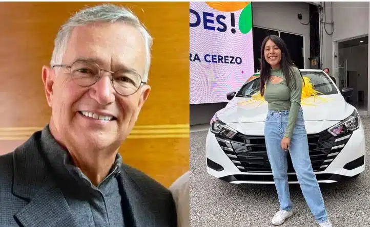 Salinas Pliego regala auto a joven en 30 aniversario de TV Azteca