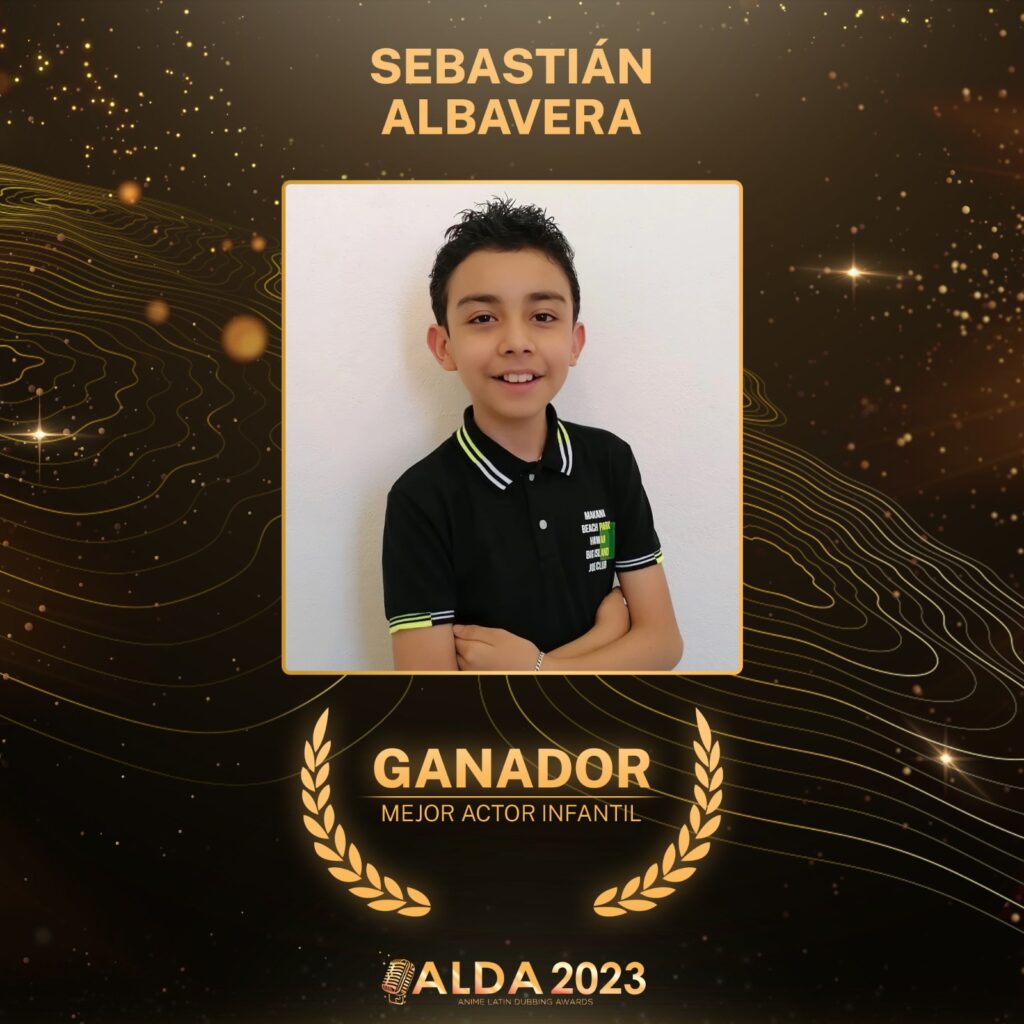 Felicitación a Sebastián Albavera ganador a mejor actor infantil en ALDA