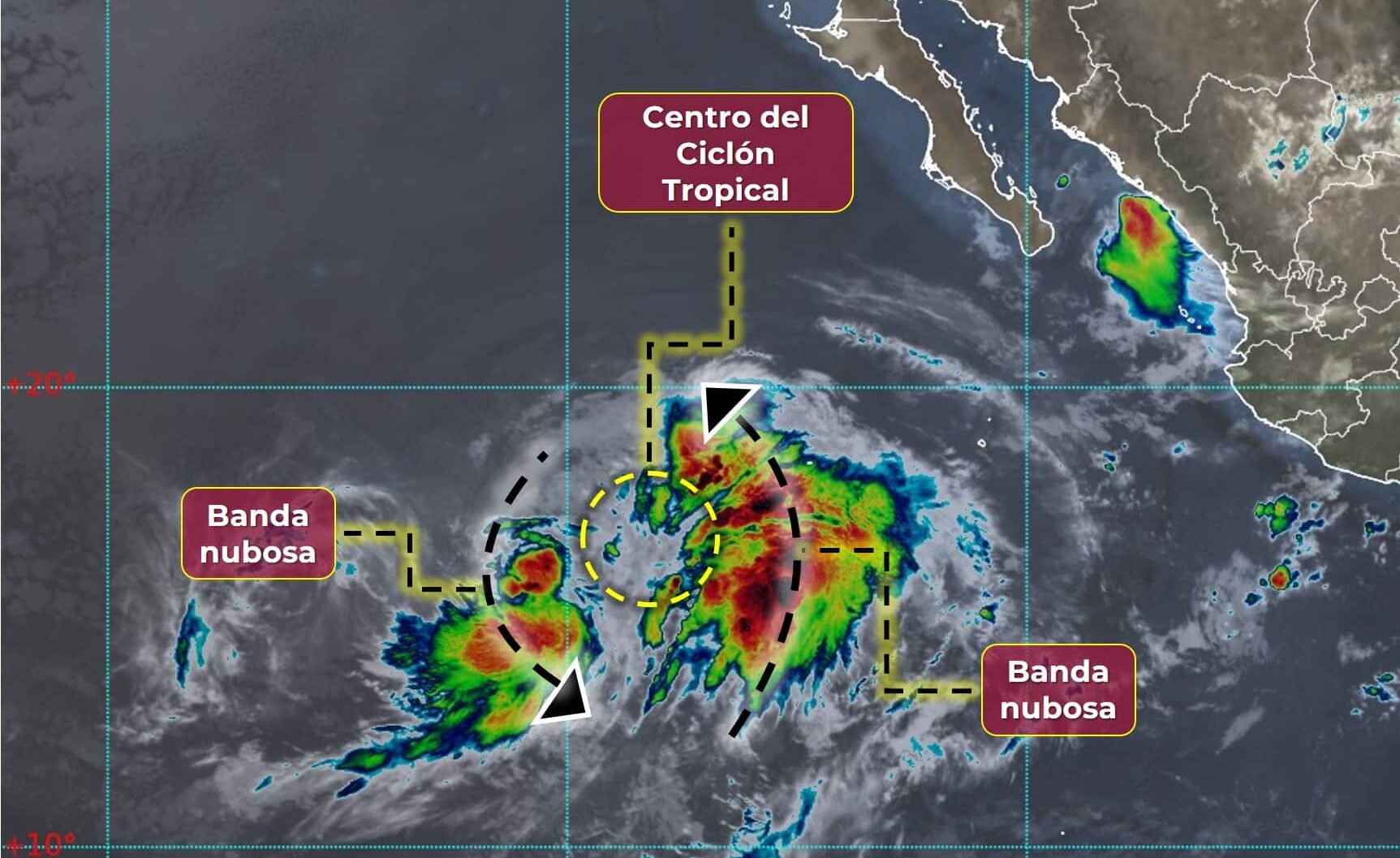 Se forma la Tormenta tropical Irwin en el océano Pacífico