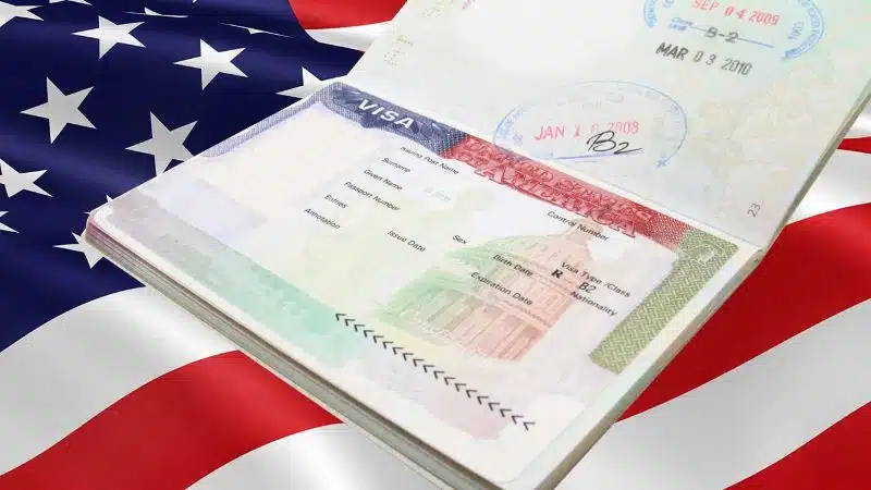 Visa americana en consulado.
