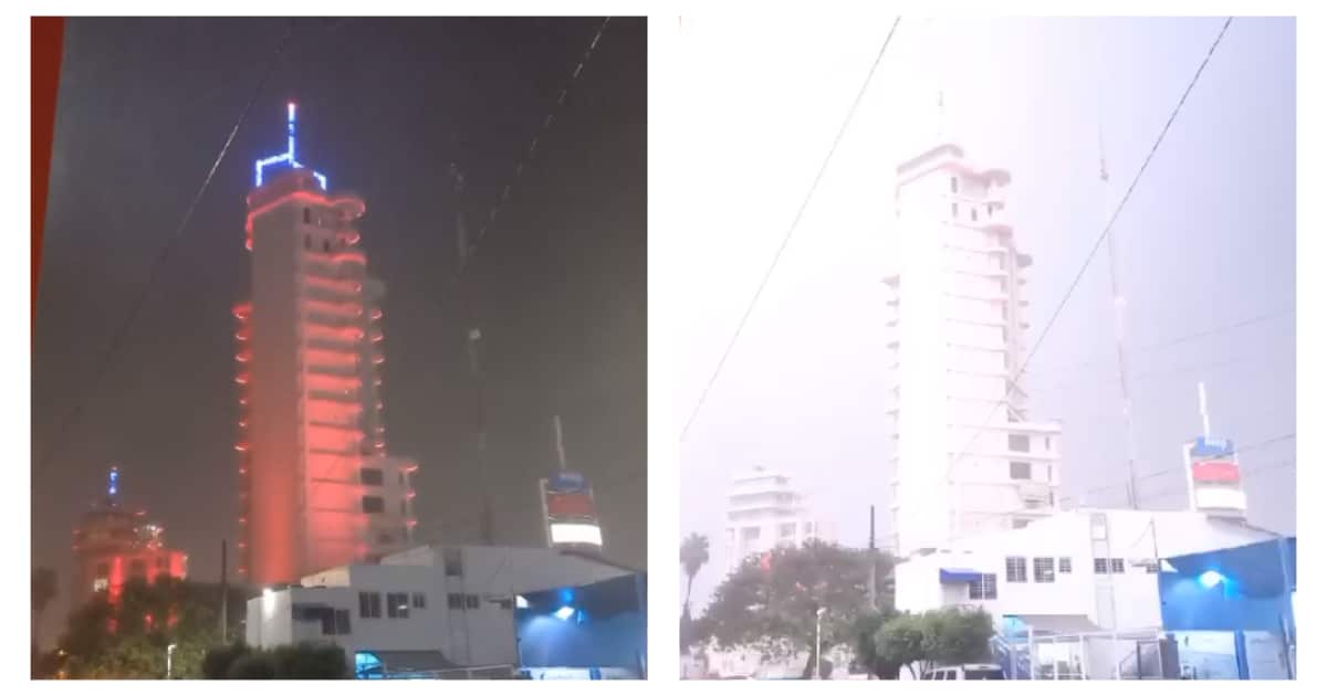 Rayo cae sobre edificio en sector Tres Ríos, Culiacán