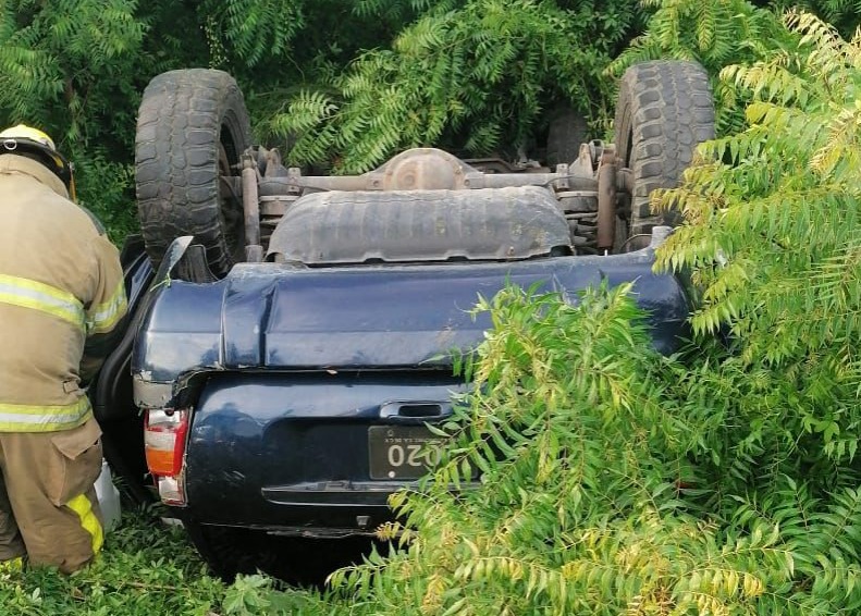 Volcadura en Guasave