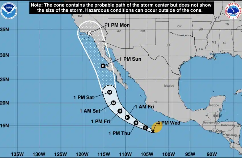 El pronóstico para que Hilary se convierta en un huracán mayor es cada vez más fuerte