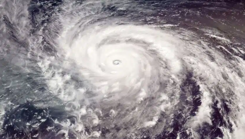 Imagen de satélite del ciclón Hilary en el Pacífico. Getty