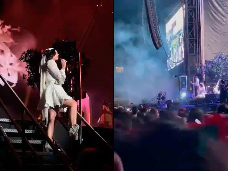 VIDEO: ¡Ni en los conciertos te salvas! Así fue la caída masiva de fans en presentación de Lana del Rey