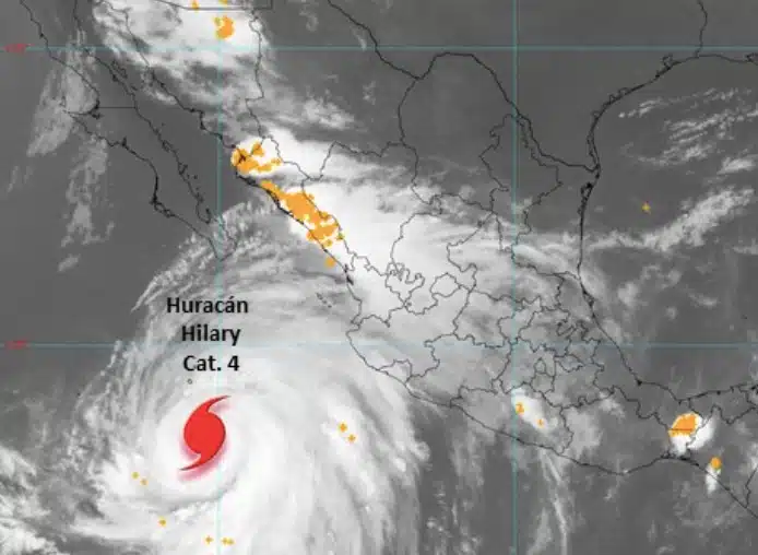 Estas son las amenazas en tierra por el potente huracán Hilary categoría cuatro sumario