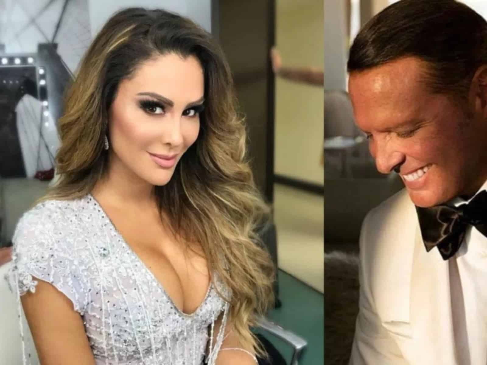 Dos fotos una de Ninel Conde y una Luis Miguel
