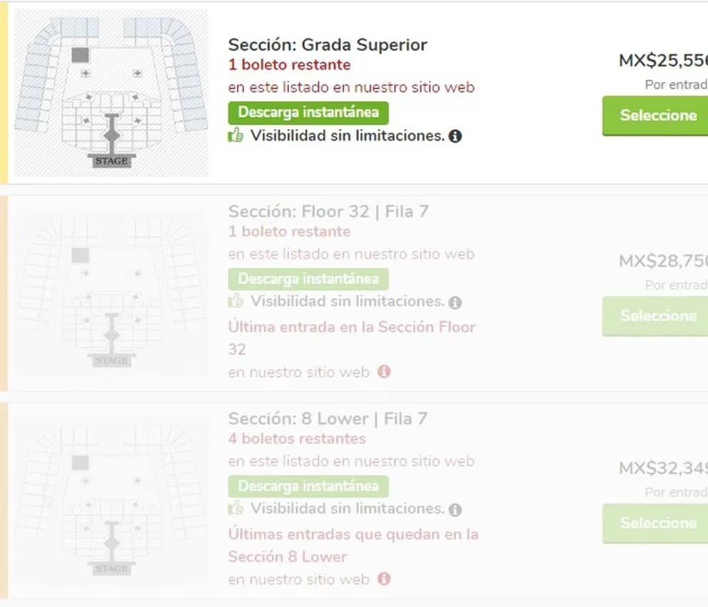 Reventa de boletos concierto Taylor Swift