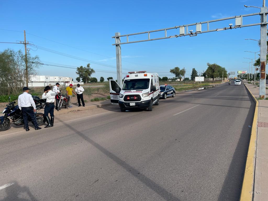 Lugar donde ocurrió el percance sobre la Mochis-Ahome