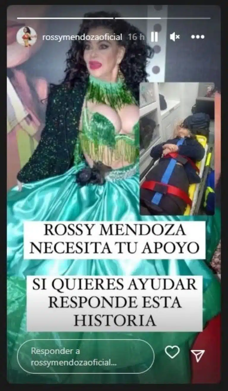 Hospitalizan de urgencia a la vedette Rossy Mendoza, actriz de ficheras |  Línea Directa