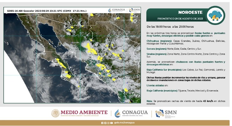 Aviso del clima 19 agosto 2023
