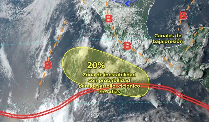 Mapa del clima desarrollo ciclónico