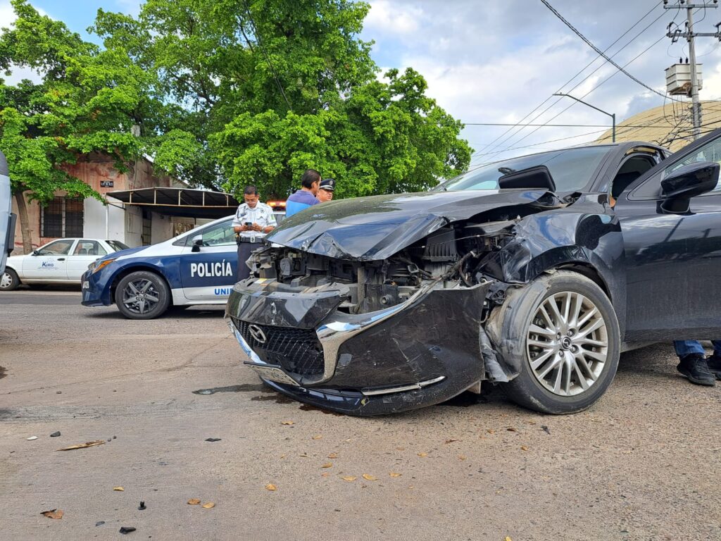 accidente en el sector centro de Culiacán.