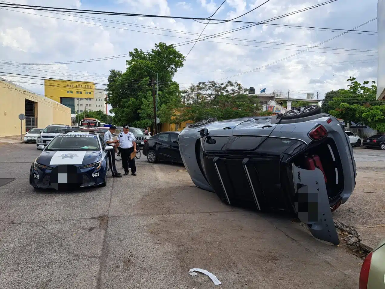 accidente en el sector centro de Culiacán.