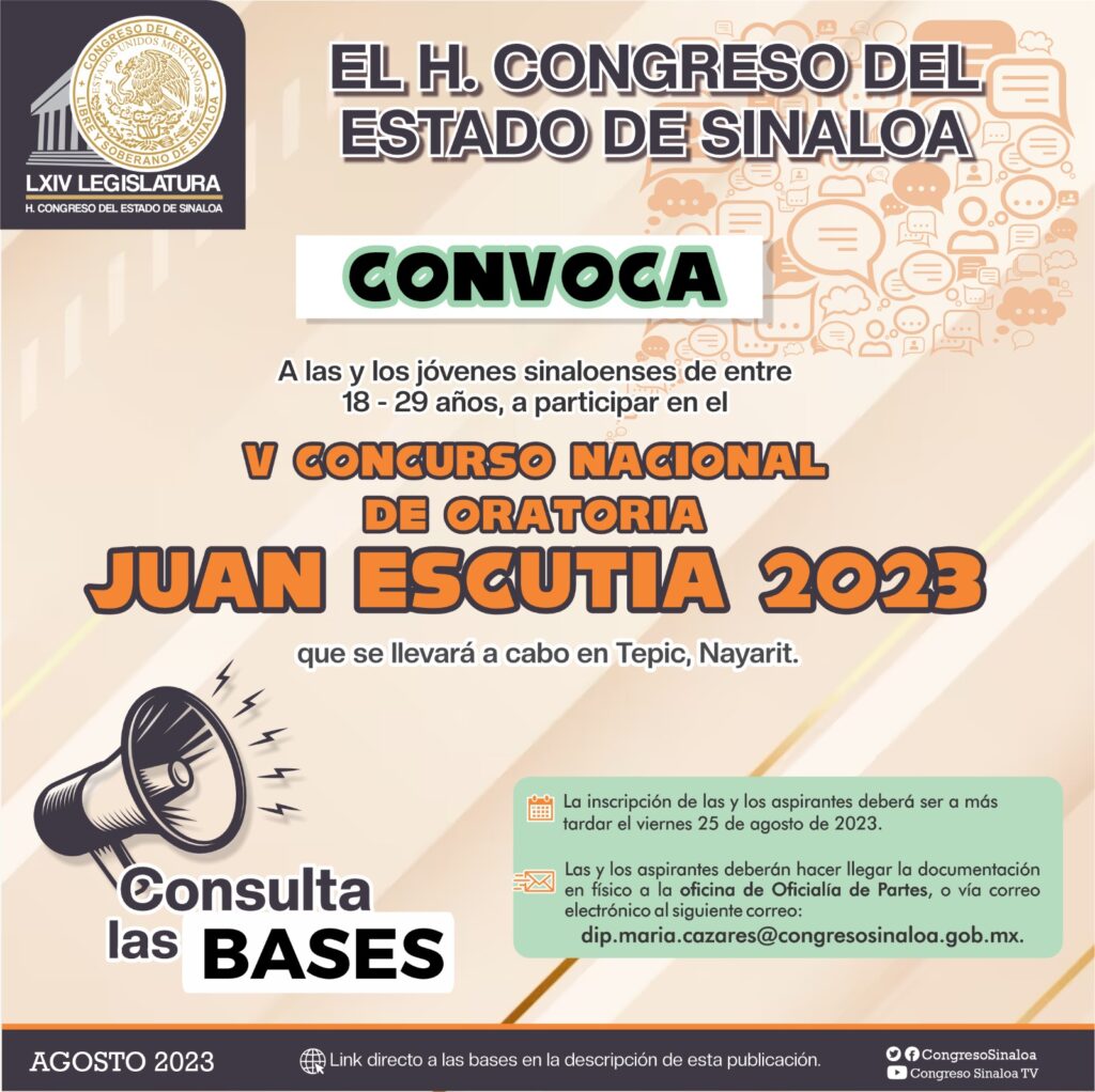 Concurso de oratoria “Juan Escutia 2023”