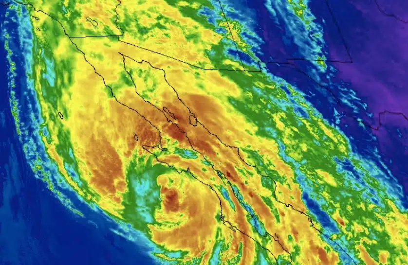 Forma del huracán Hilary