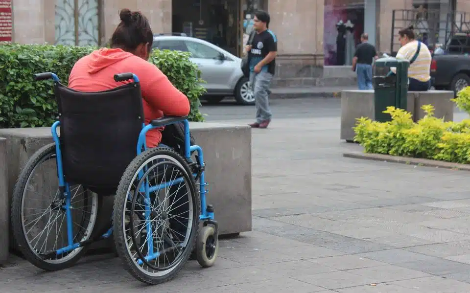 Mujer en silla de ruedas