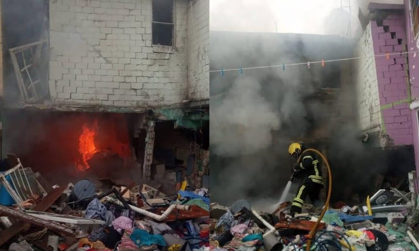Aparatosa explosión en vivienda de la colonia Plazas de Aragón