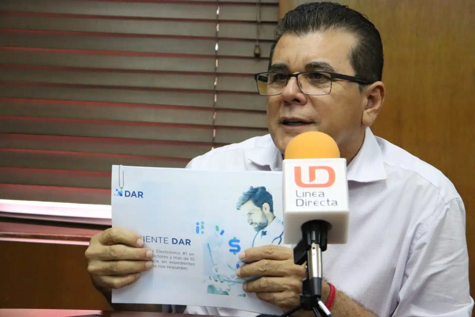 Alcalde Édgar González Zataráin durante entrevista con Línea Directa