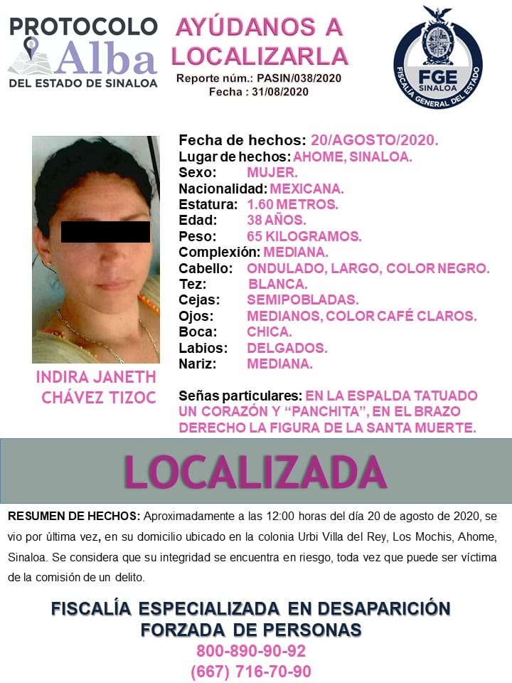 Ficha de búsqueda de Indira Janeth