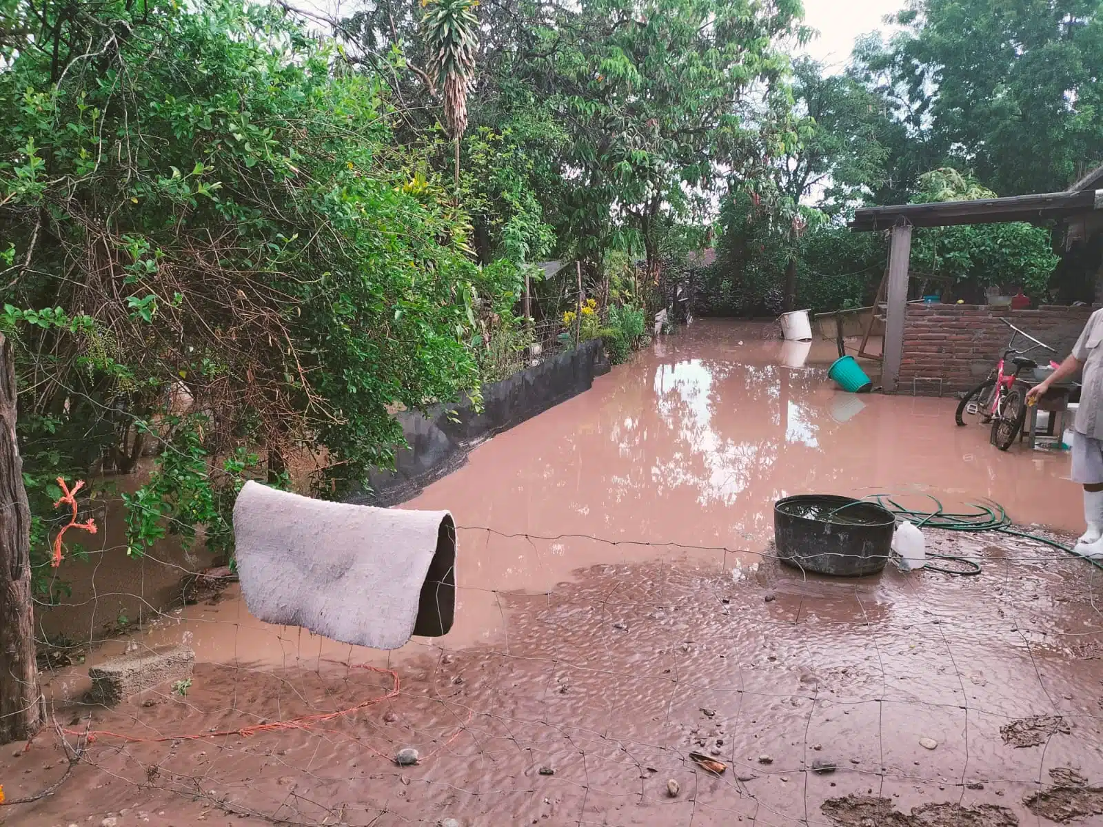 Vivienda afectada por lluvia