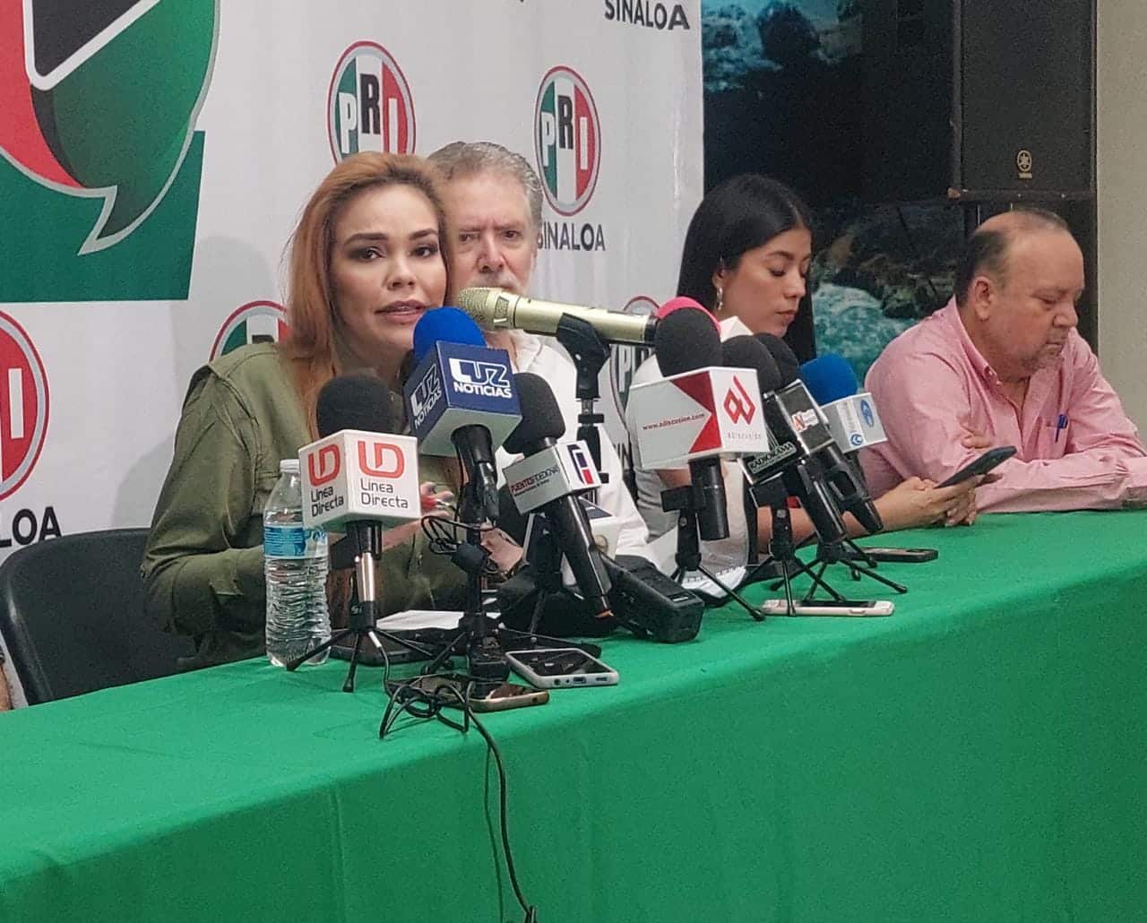 presidenta estatal del tricolor, Paola Gárate Valenzuela.