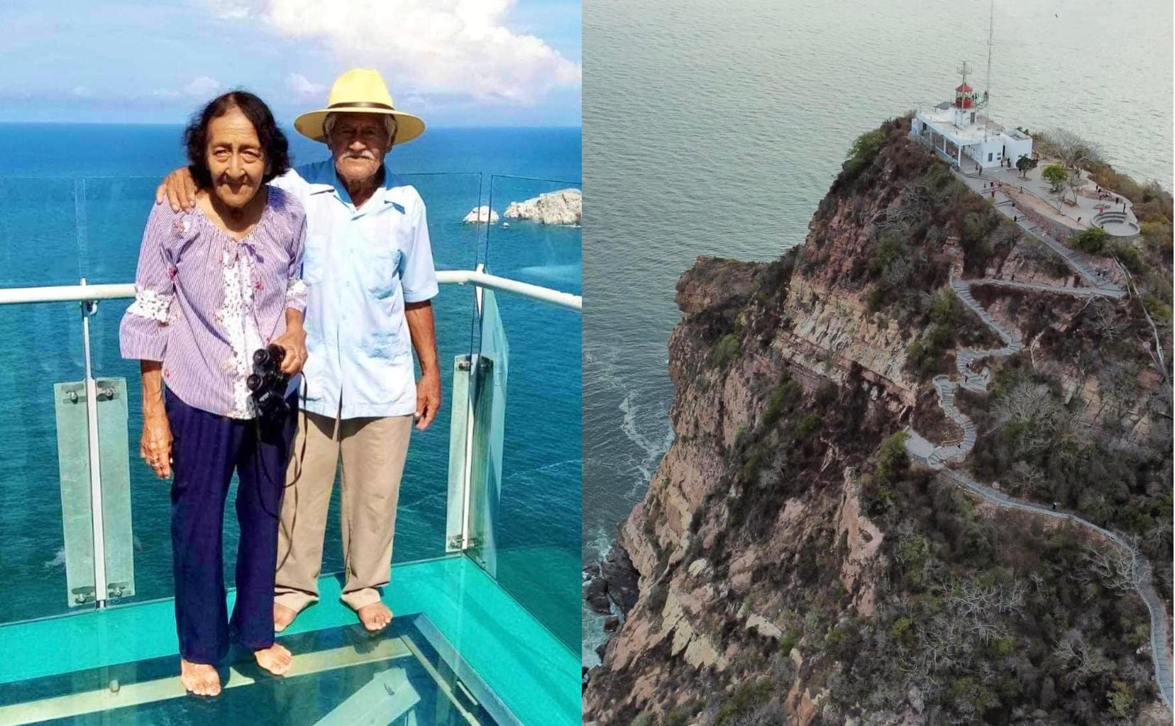 Se lo propusieron y lo lograron: Lupita y Rafael suben el cerro del Faro en Mazatlán