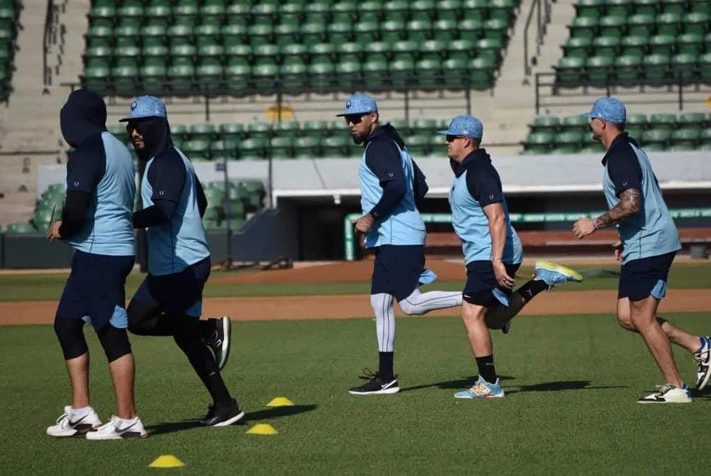 ALGODONEROS DE GUASAVE EN ENTRENAMIENTO.