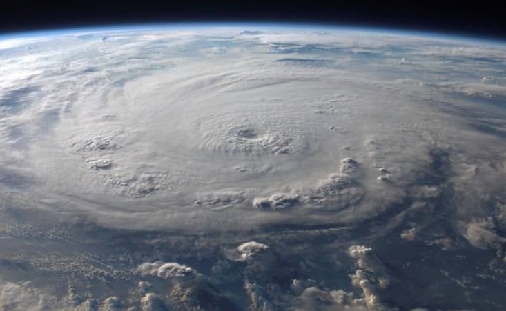 Foto ilustrativa de un huracán visto de manera satelital