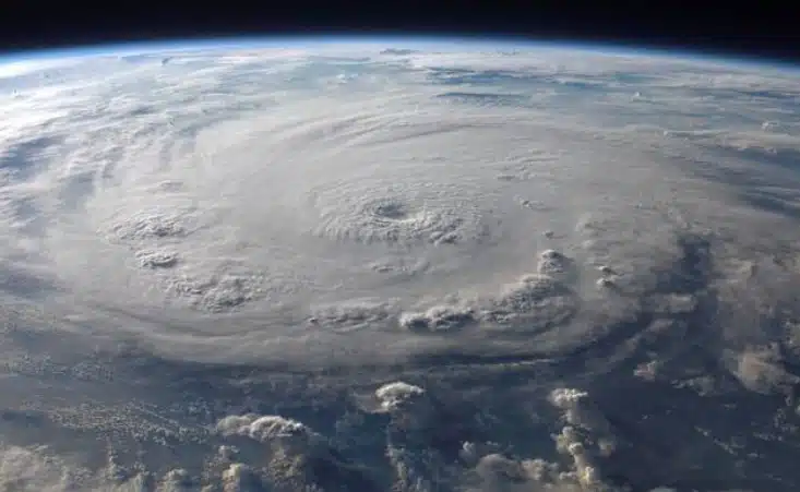 Foto ilustrativa de un huracán visto de manera satelital