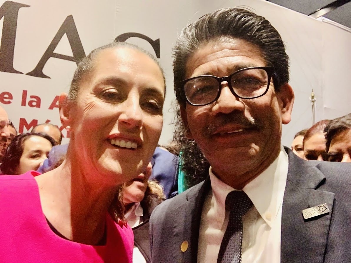 Alcalde Martín Ahumada Quintero junto a Claudia Sheinbaum