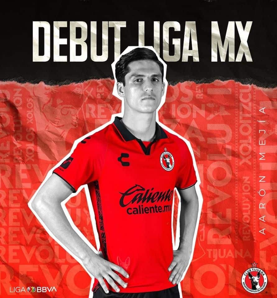 Aaron Mejía debutando en los Xolos de Tijuana