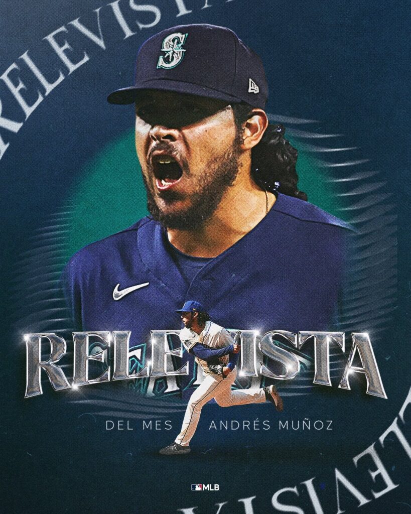 Diseño realizado por MLB México luego de la distinción del sinaloense Andrés Muñoz en Grandes Ligas.