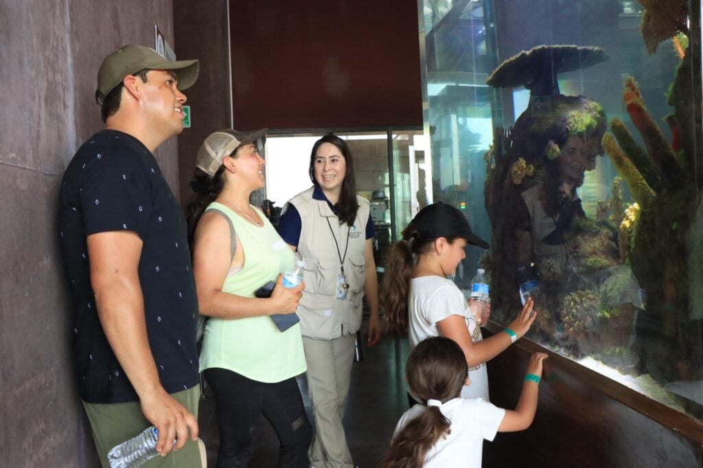 Recorrido de la familia Cruz Dávila en el Gran Acuario Mazatlán Mar de Cortés