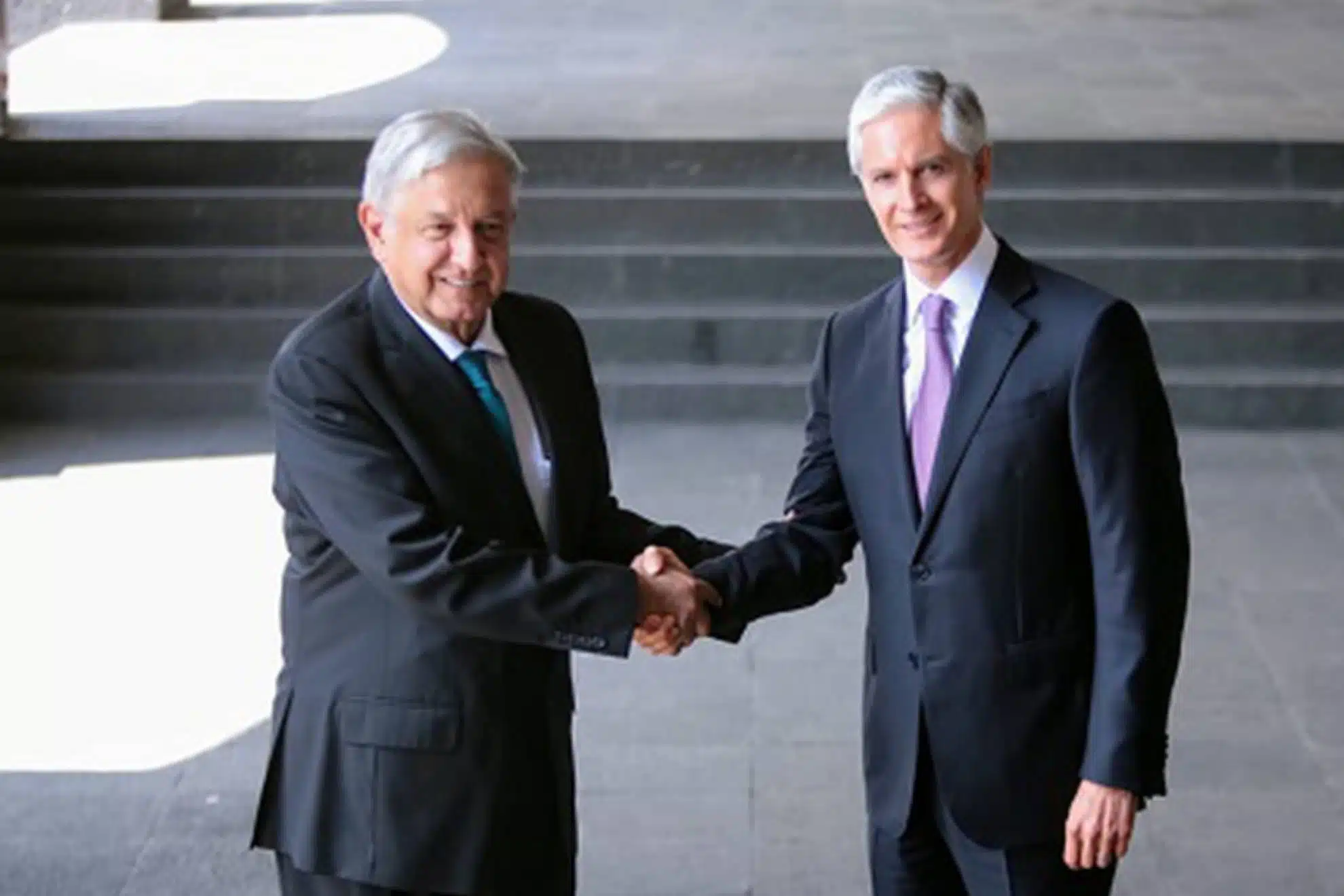 Andrés Manuel López Obrador y Alfredo del Mazo