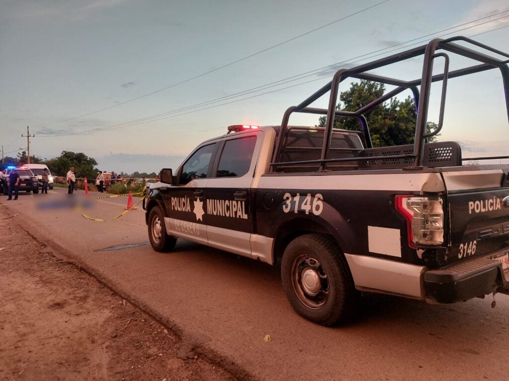 Una camioneta de la policía municipal