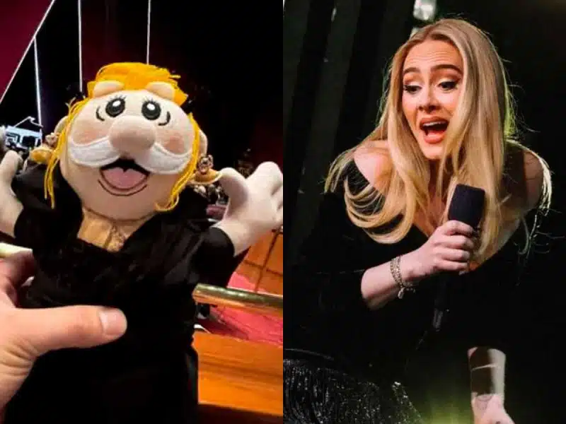 Adele responde a la invitación de conocer el origen de los peluches del Dr. Simi