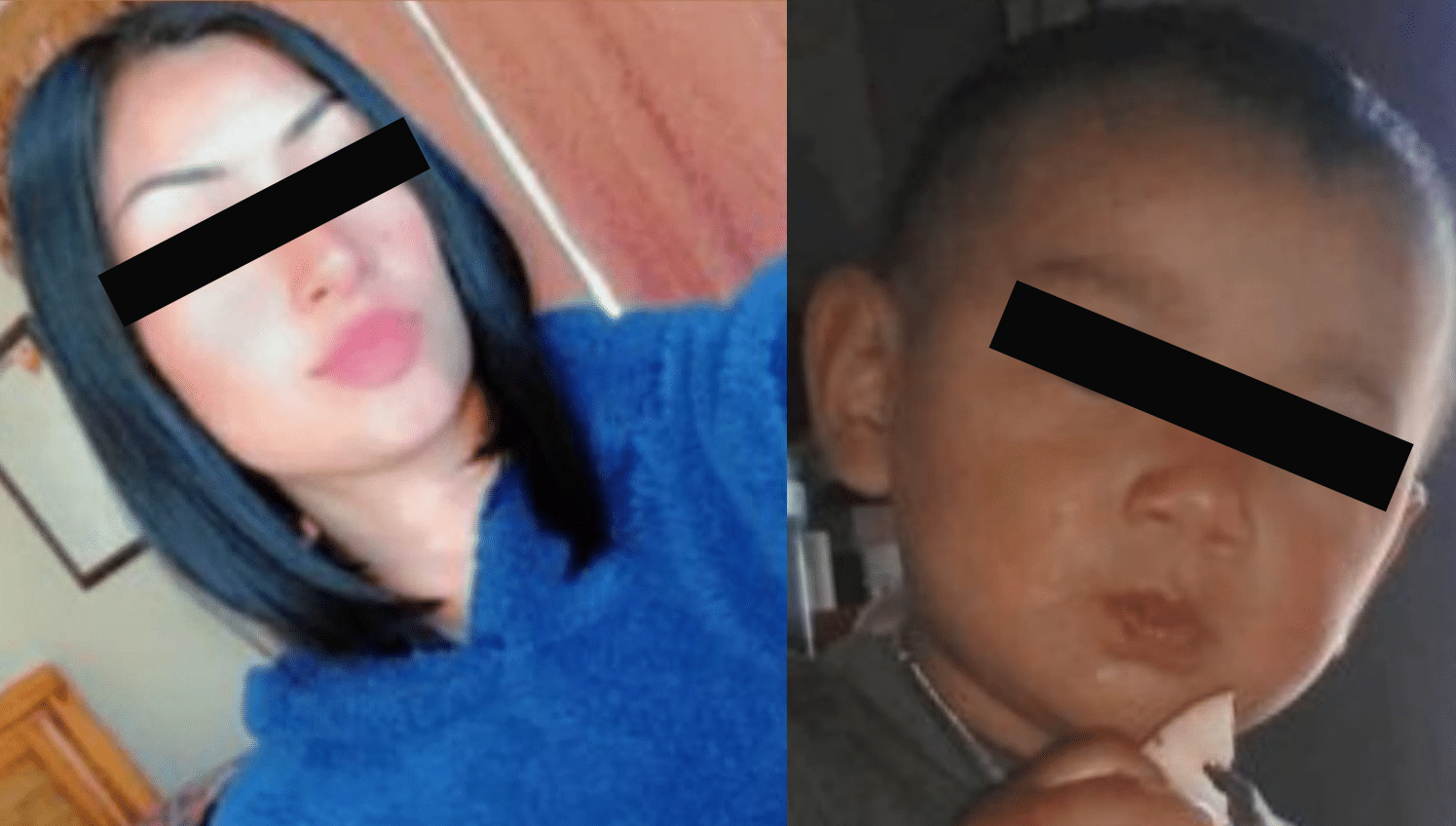 Aparece joven y su bebé