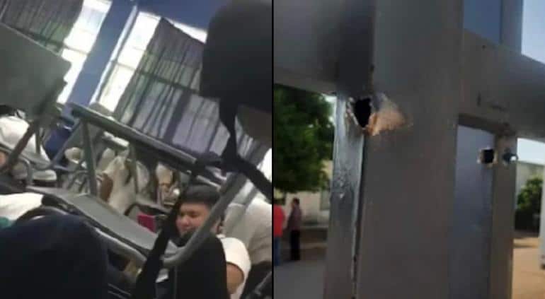 Momento de la balacera en Sonora