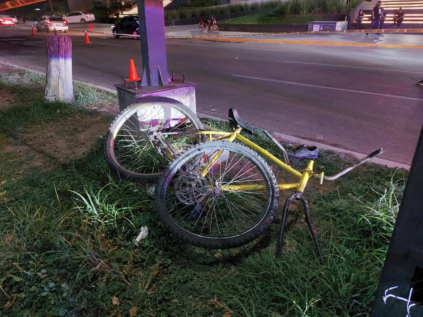 Bicicleta amarilla era conducida por adulto mayor atropellado en Culiacán