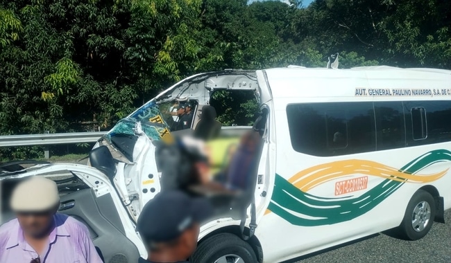 Camioneta accidentada
