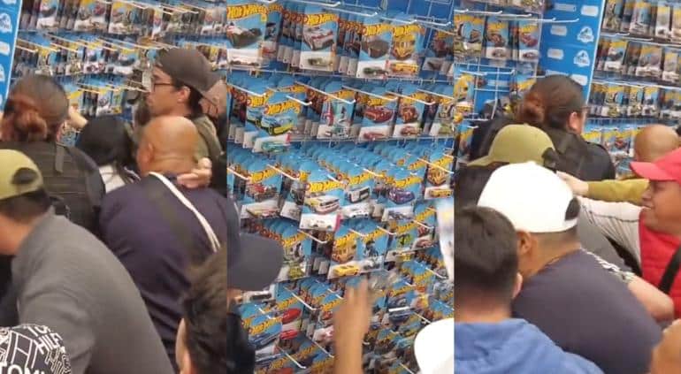 Momento de usuarios comprando Hot Wheels