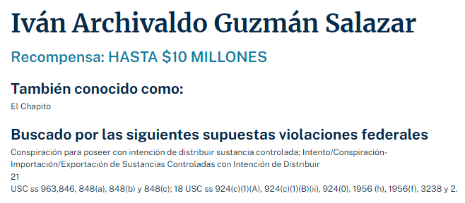 Ficha de la DEA para dar con Ivan Archivaldo