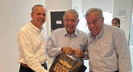 Gerardo Vargas, López Obrador y Rocha Moya