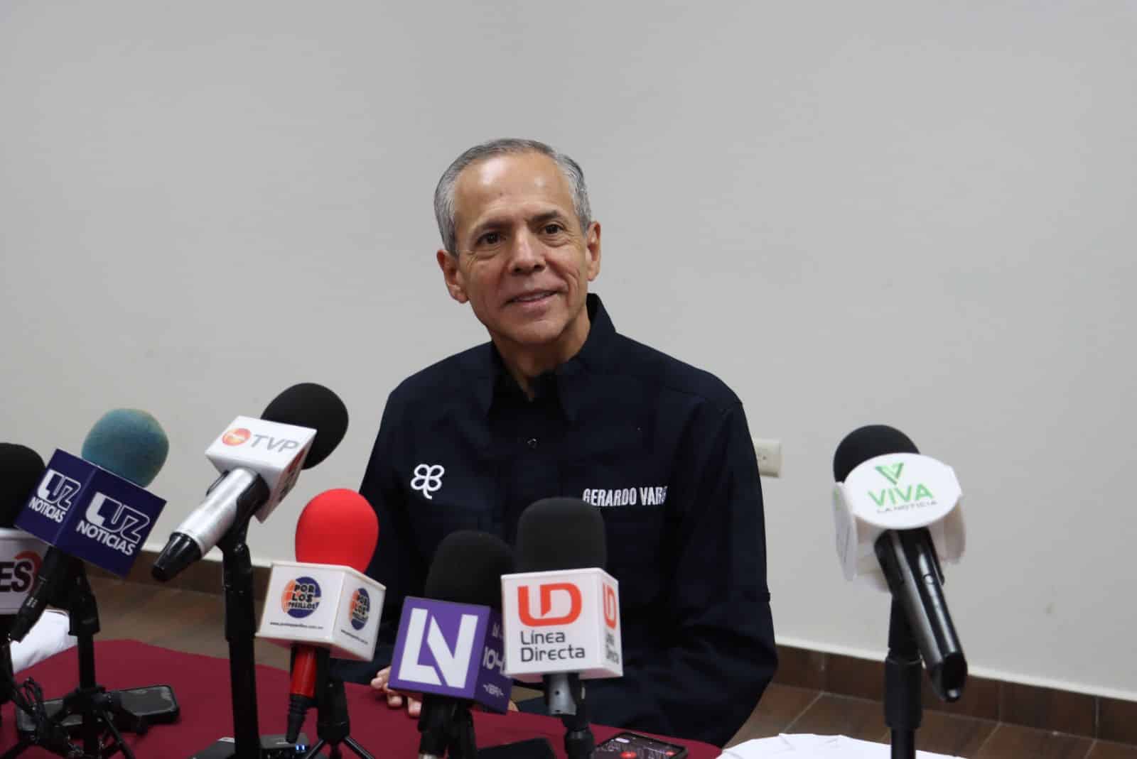 Gerardo Vargas Landeros en rueda de prensa