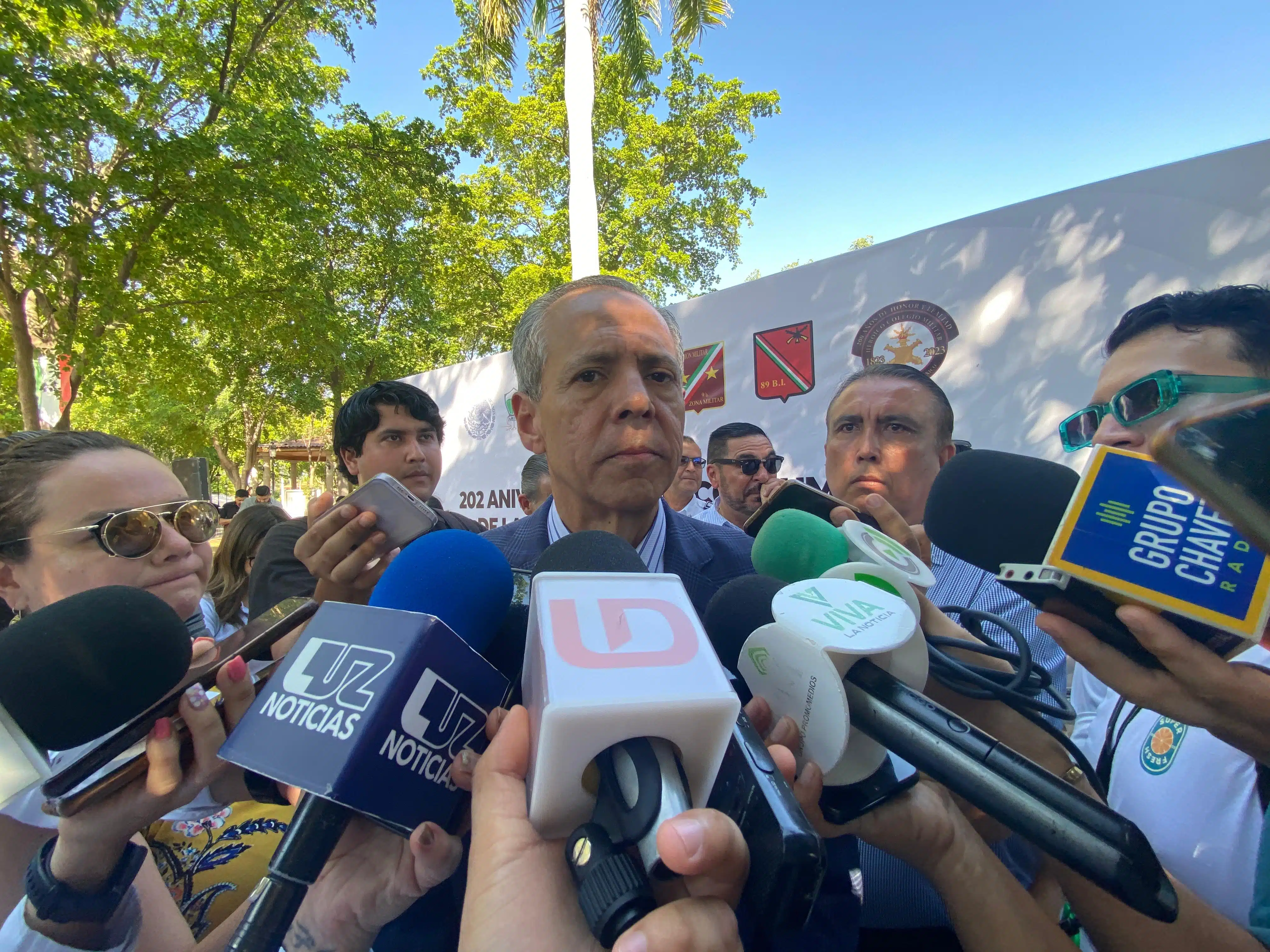 Gerardo Vargas Landeros con medios de prensa