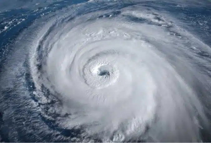 El ojo de un huracán toado desde el espacio