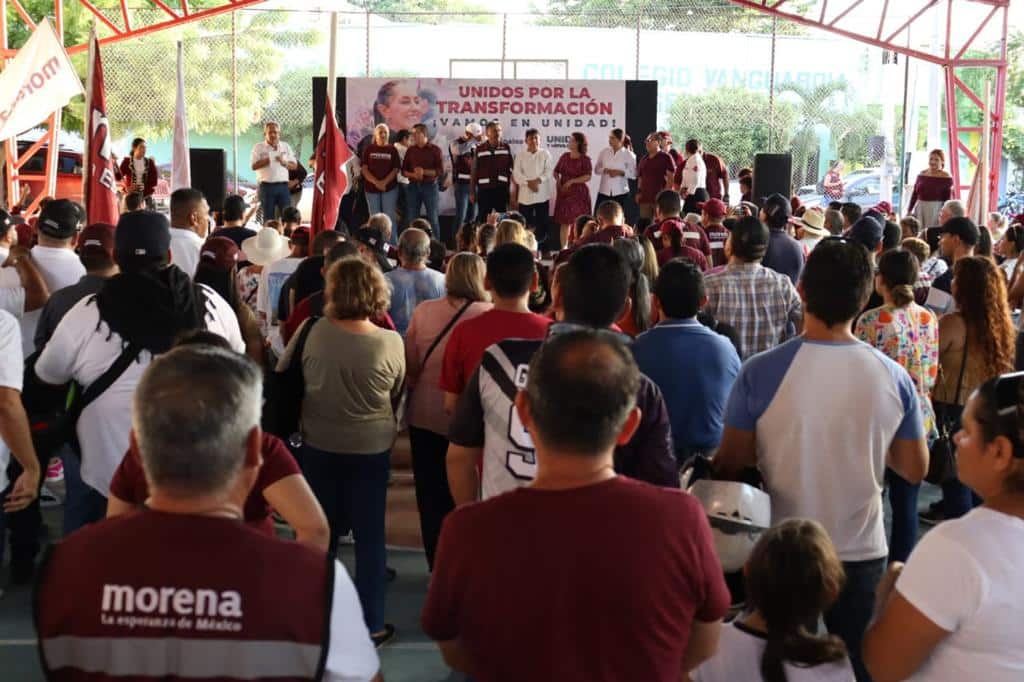 Festejo por triunfo de Claudia Sheinbaum en encuestas
